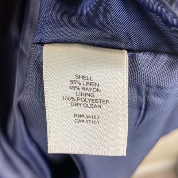 Eliza J Linen Blend Tunic Dress Navy Pink Women Sz 0 Preppy Classic Contemporary - Picture 9 of 9